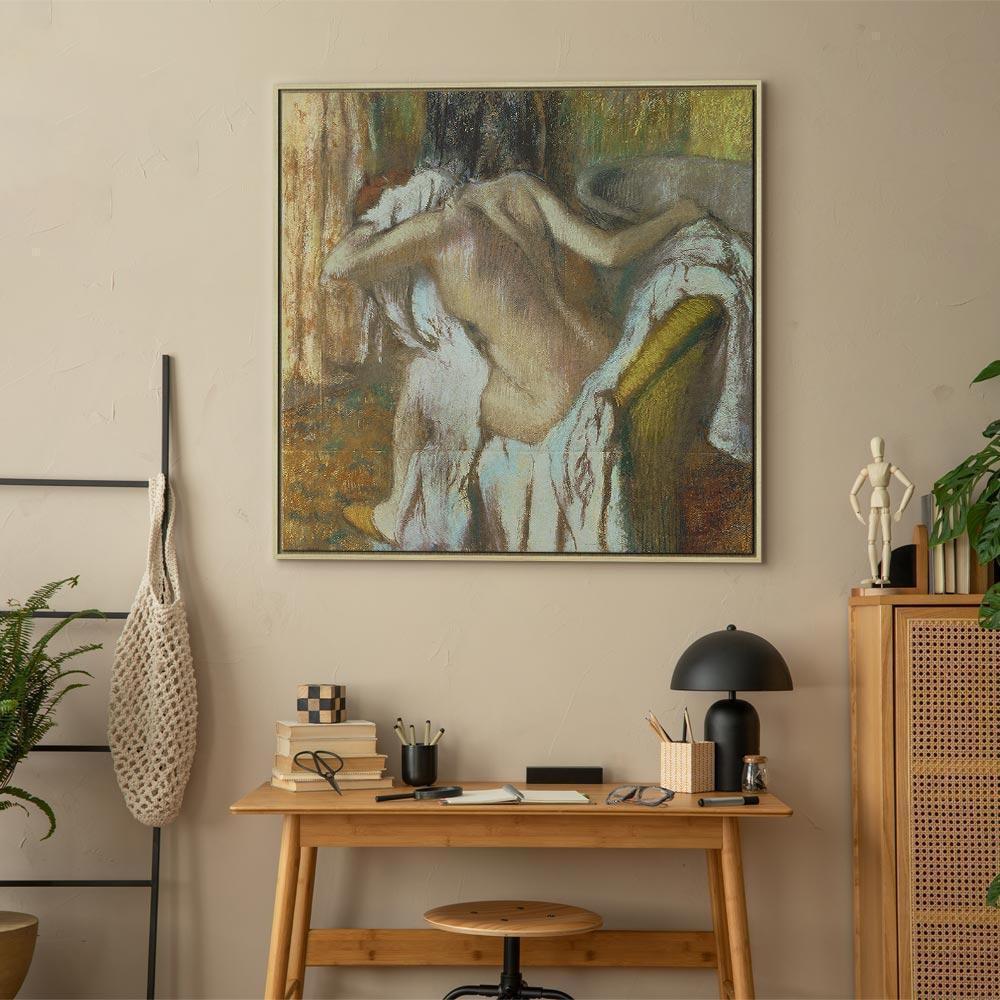 Leinwandbild - Edgar Degas – Woman drying herself