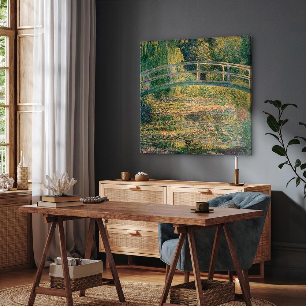 Leinwandbild - Claude Monet – Bridge over a Pond of Water Lilies