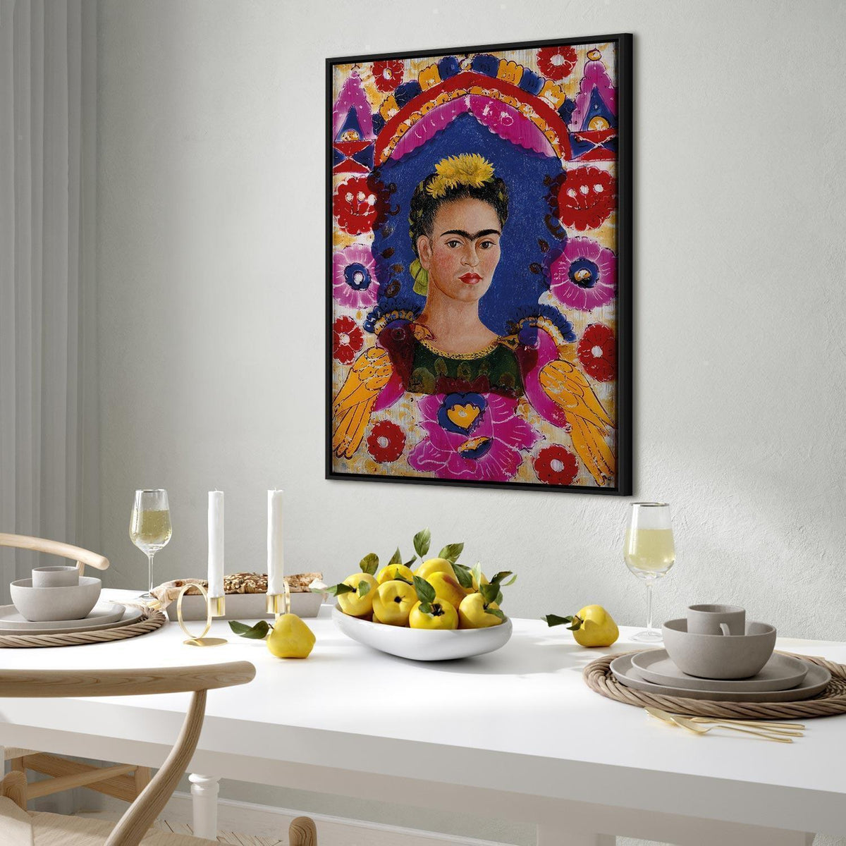 Leinwandbild - Frida Kahlo – The Frame (Self-Portrait)