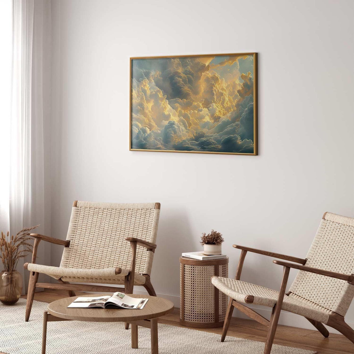 Poster - Last Breath of the Day: Clouds Illuminated by Evening Glow Artgeist