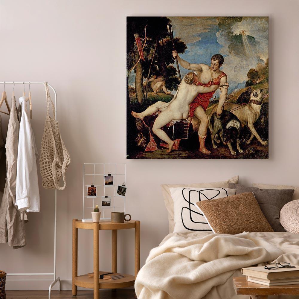 Leinwandbild - Titian – Venus and Adonis