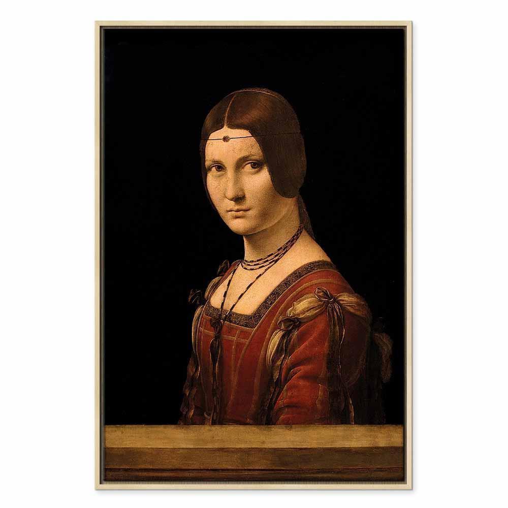 Leinwandbild - Leonardo da Vinci – Beautiful Ferronière