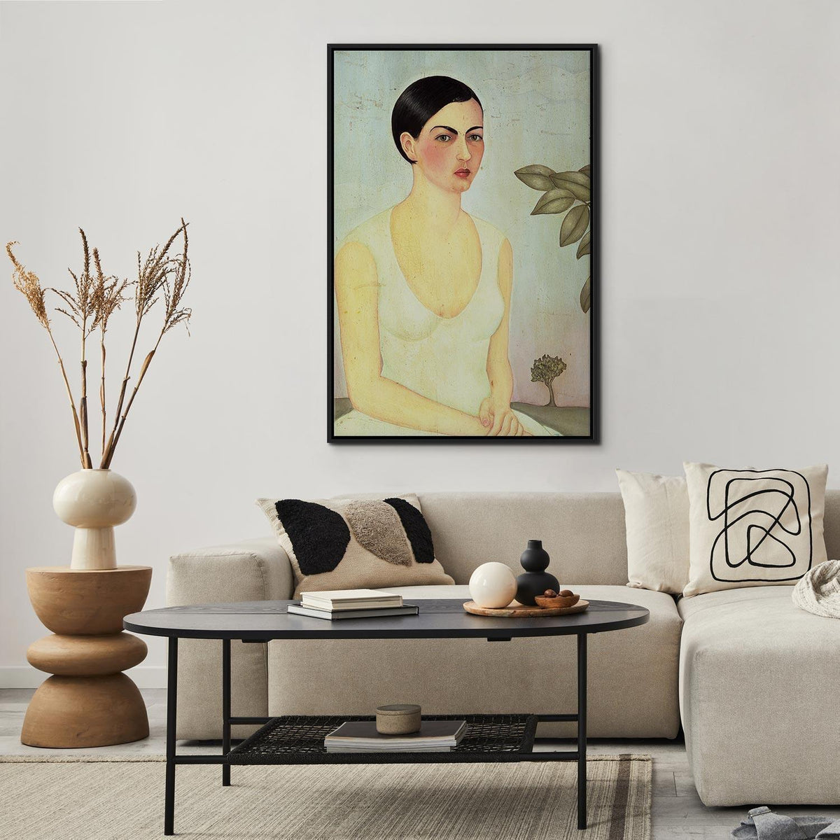 Leinwandbild - Frida Kahlo – The White Lady