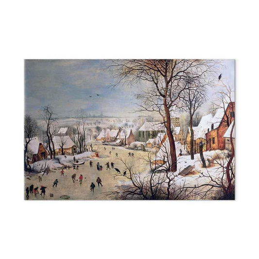 Leinwandbild - Pieter Bruegel the Elder – Winter Landscape with Birdtrap