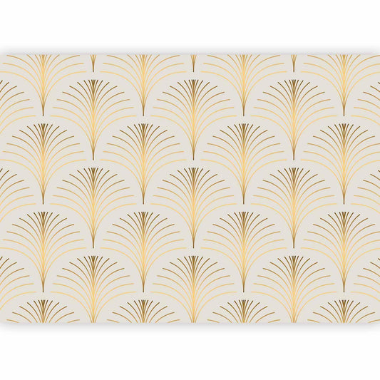 Fototapete - Gold Linear Pattern on Marble Background