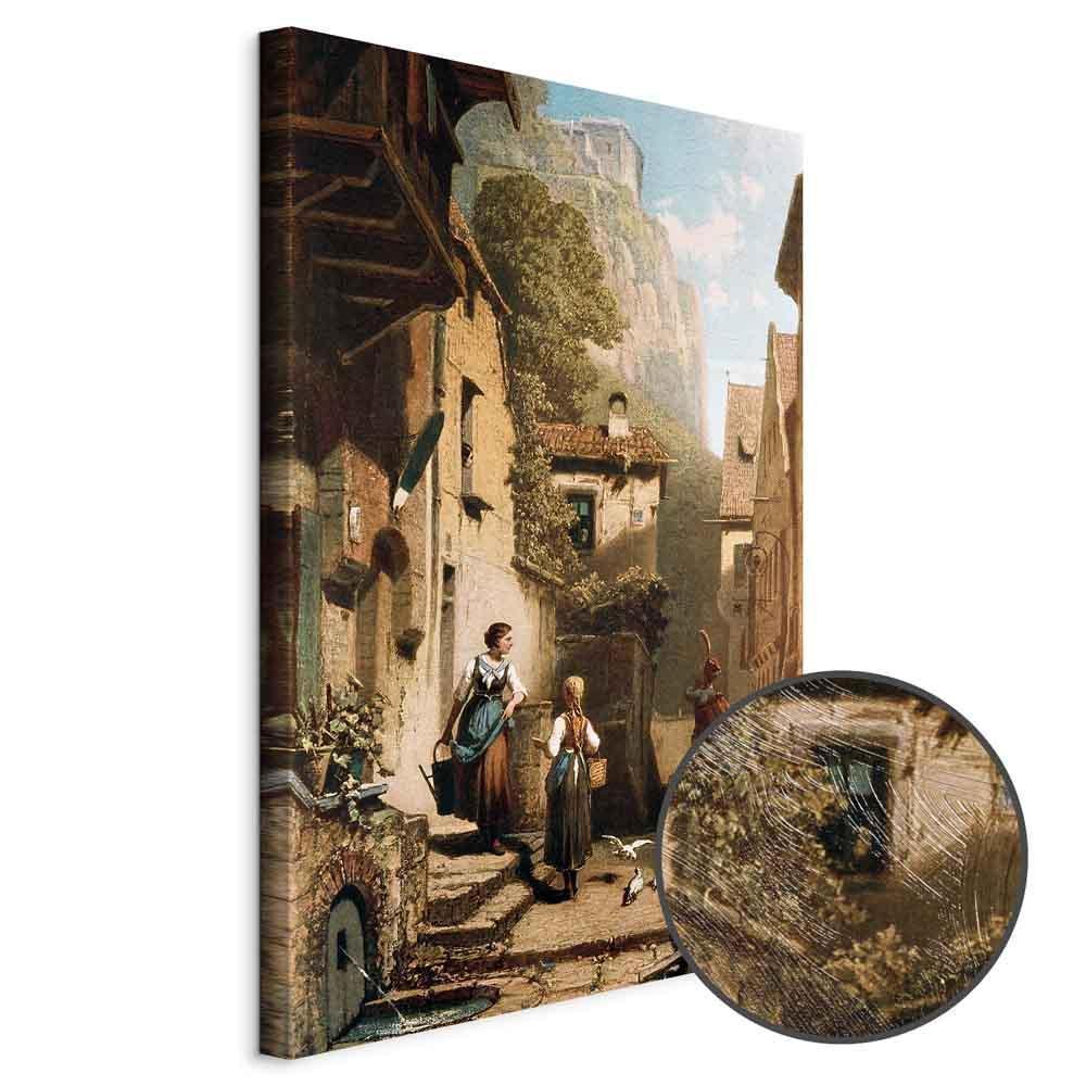 Leinwandbild - Carl Spitzweg – Im Dachstübchen