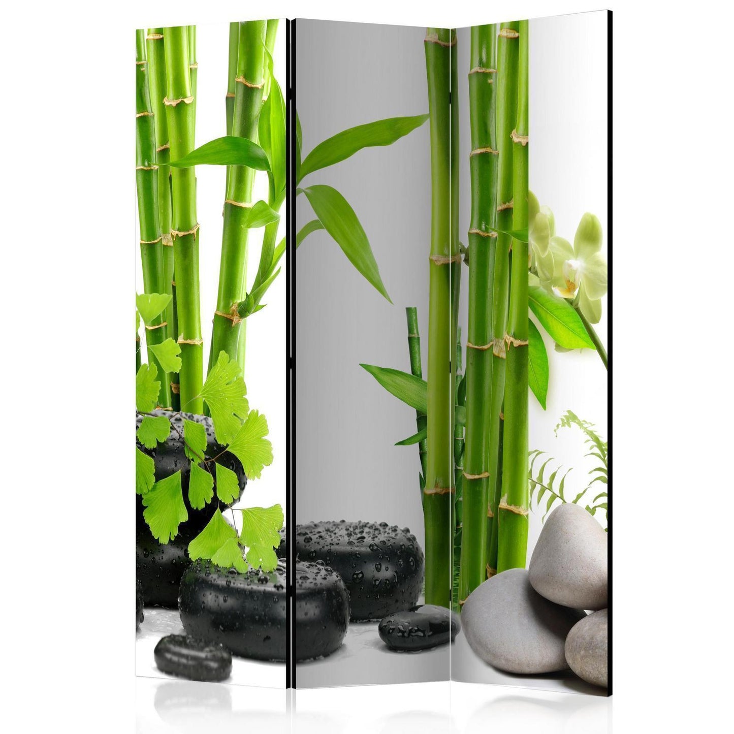 Paravent - Bamboos and Stones Artgeist