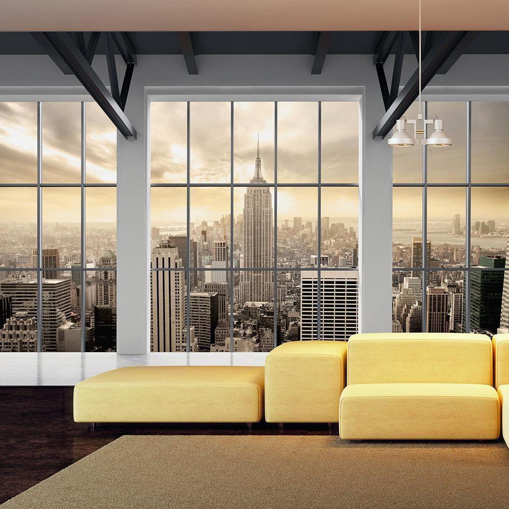 Fototapete Clouds over New York City – Urbaner Ausblick mit Skyline-Charakter