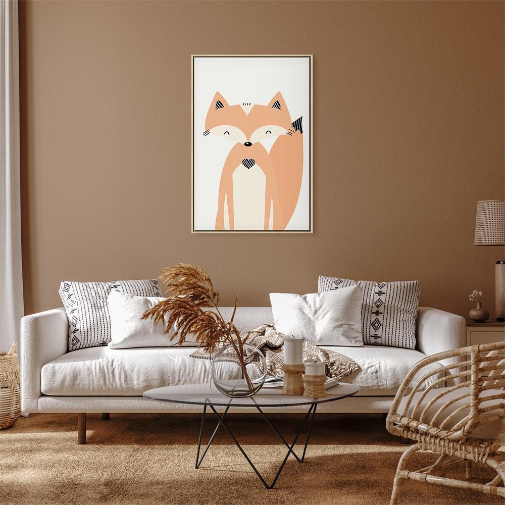 Leinwandbild - Happy Fox (1 Part) Vertical
