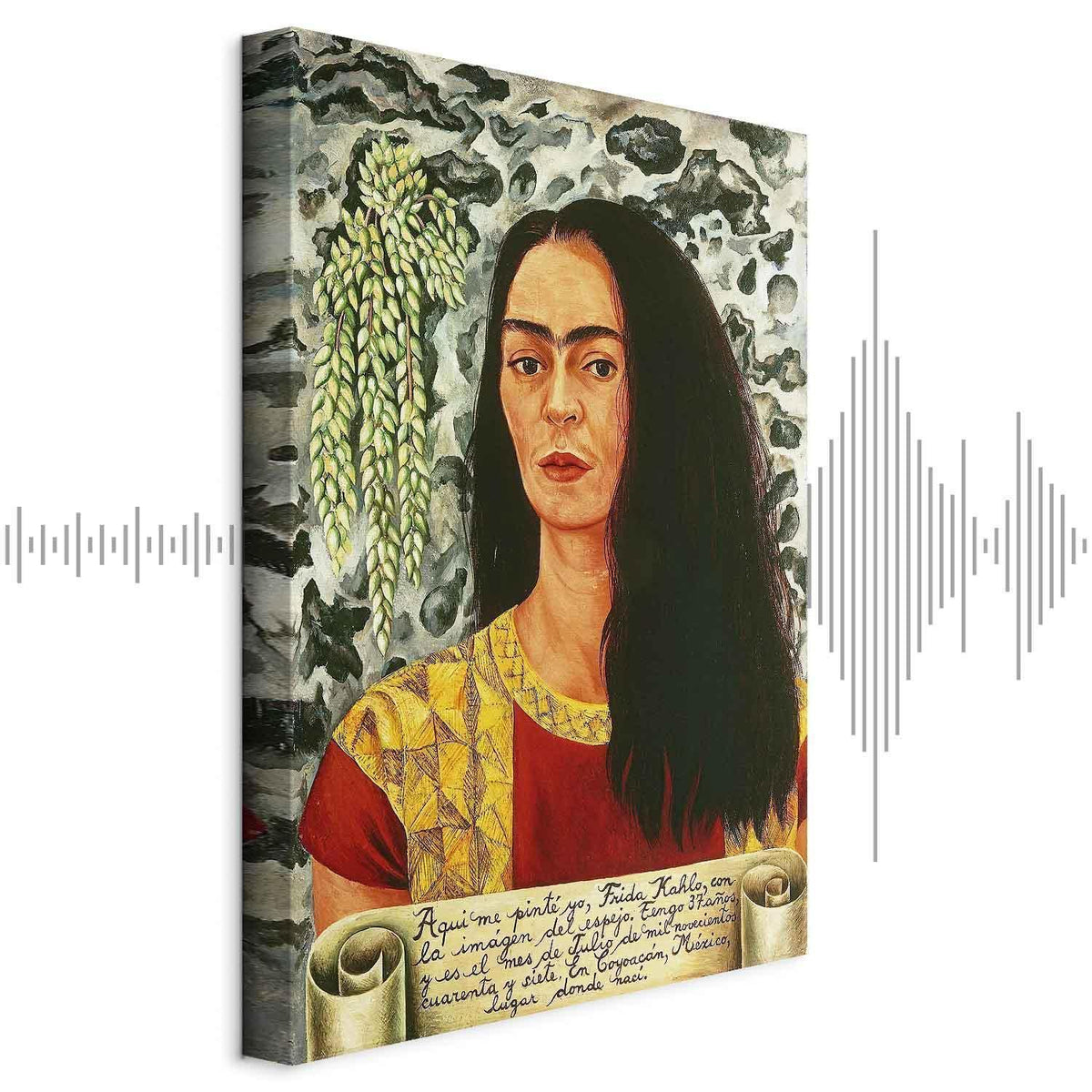 Leinwandbild - Frida Kahlo – Self-Portrait with Loose Hair