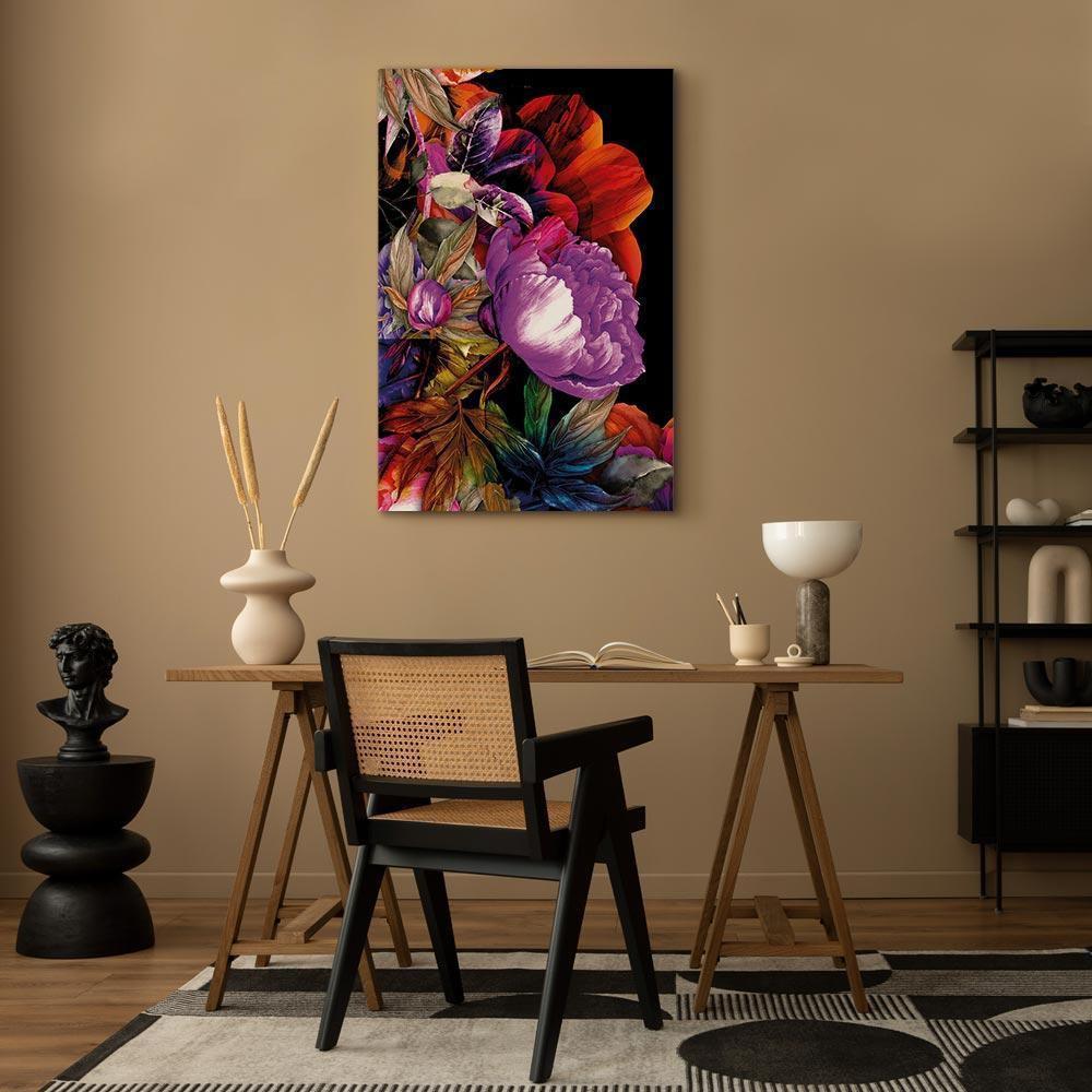Leinwandbild - Nature in Summer Hues (1-part) - Flower Garden of Inspiration