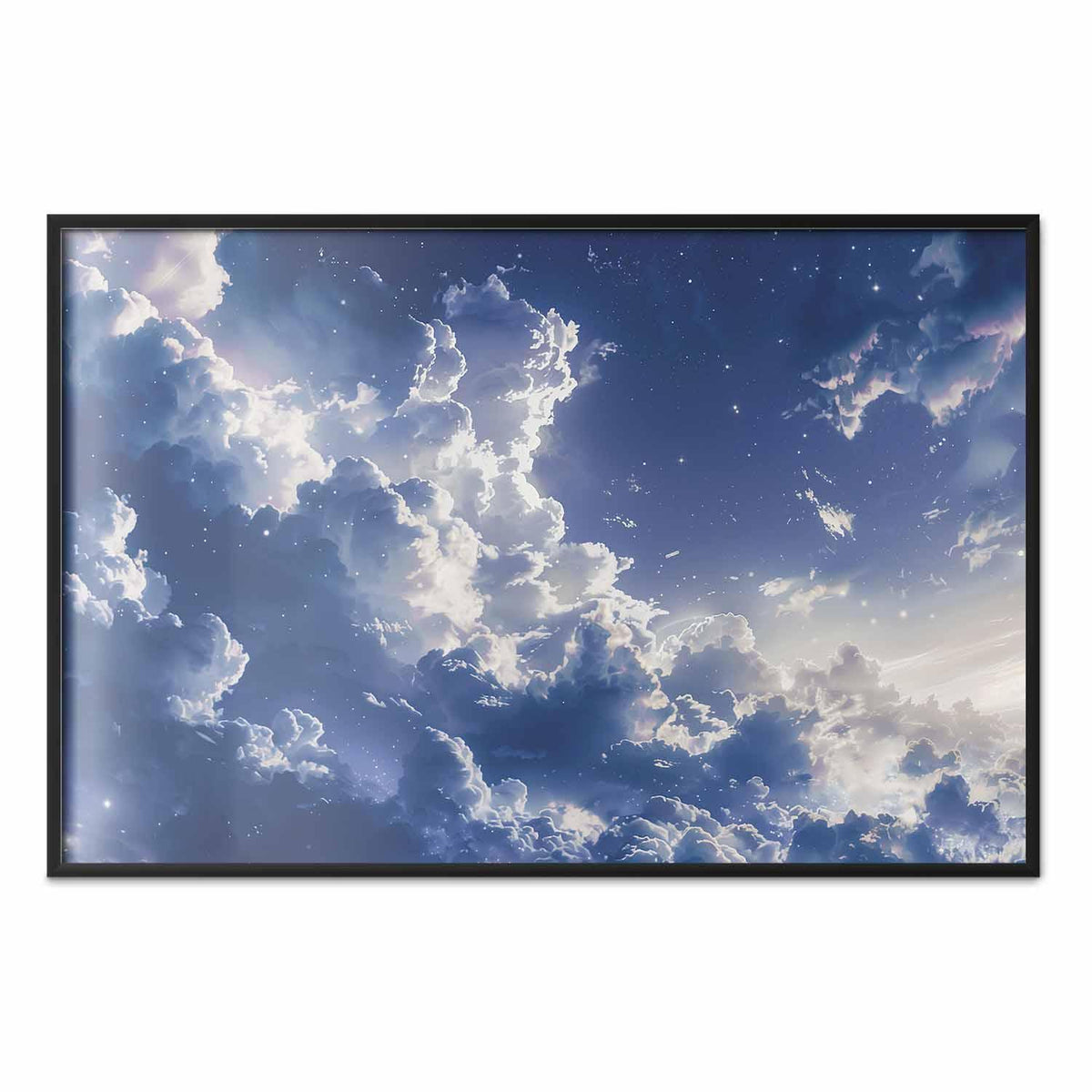 Poster - Starry Clouds and Soft Light Over a Corner of the Sky