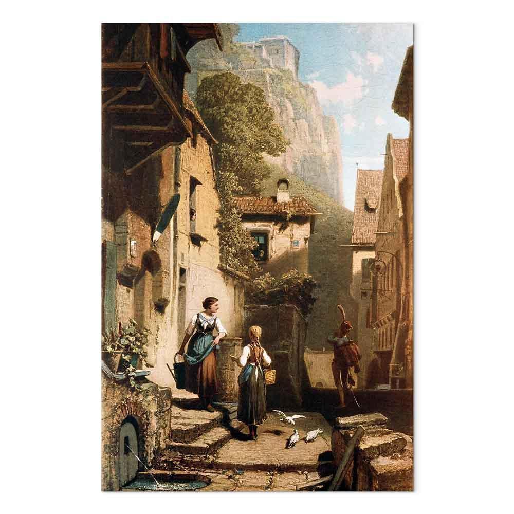 Leinwandbild - Carl Spitzweg – Im Dachstübchen