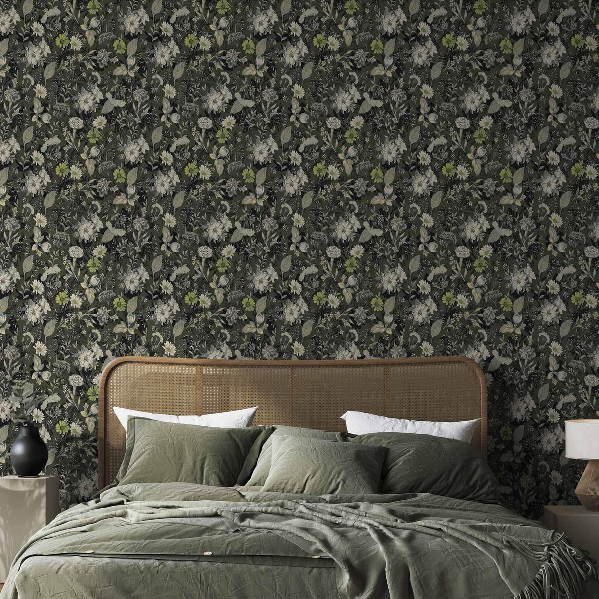 Tapete - Fragrant flowers and herbs - green