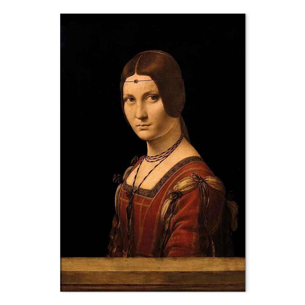 Leinwandbild - Leonardo da Vinci – Beautiful Ferronière
