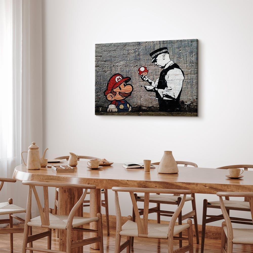 Leinwandbild - Mario and Cop by Banksy
