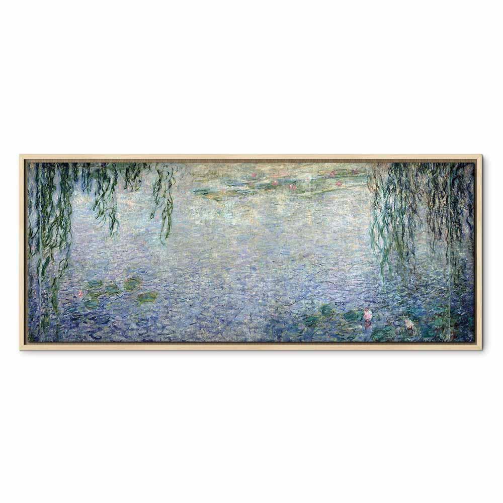 Leinwandbild - Claude Monet – The Water Lilies – Clear Morning with Willows
