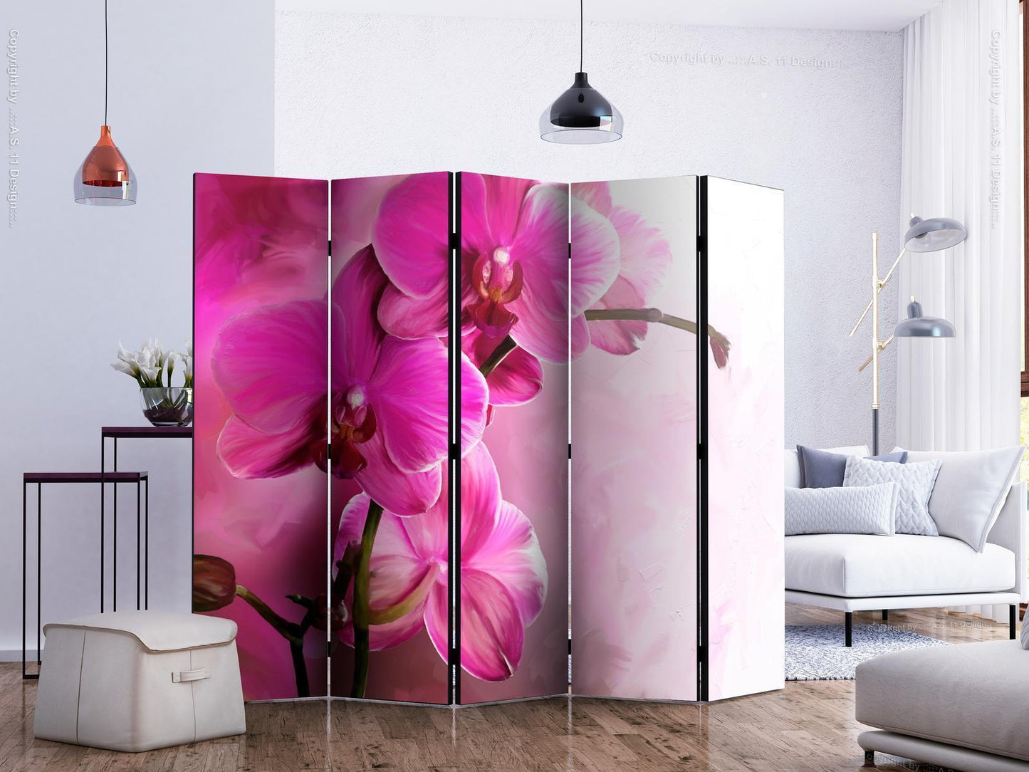 Paravent - Pink Orchid II Artgeist