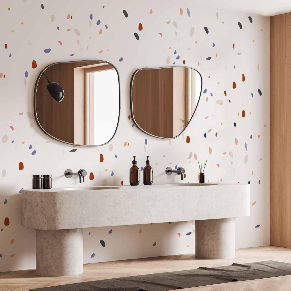 Fototapete - Classic Terrazzo on White Background