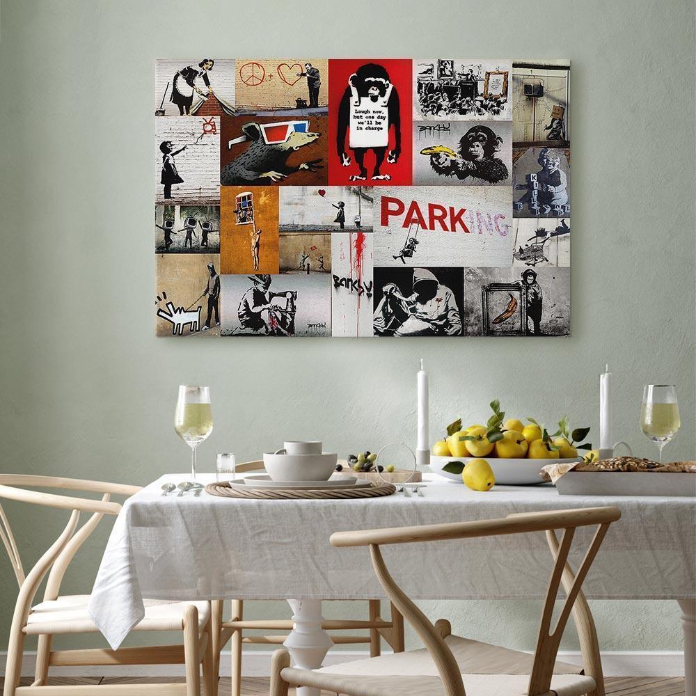 Leinwandbild - Banksy - collage