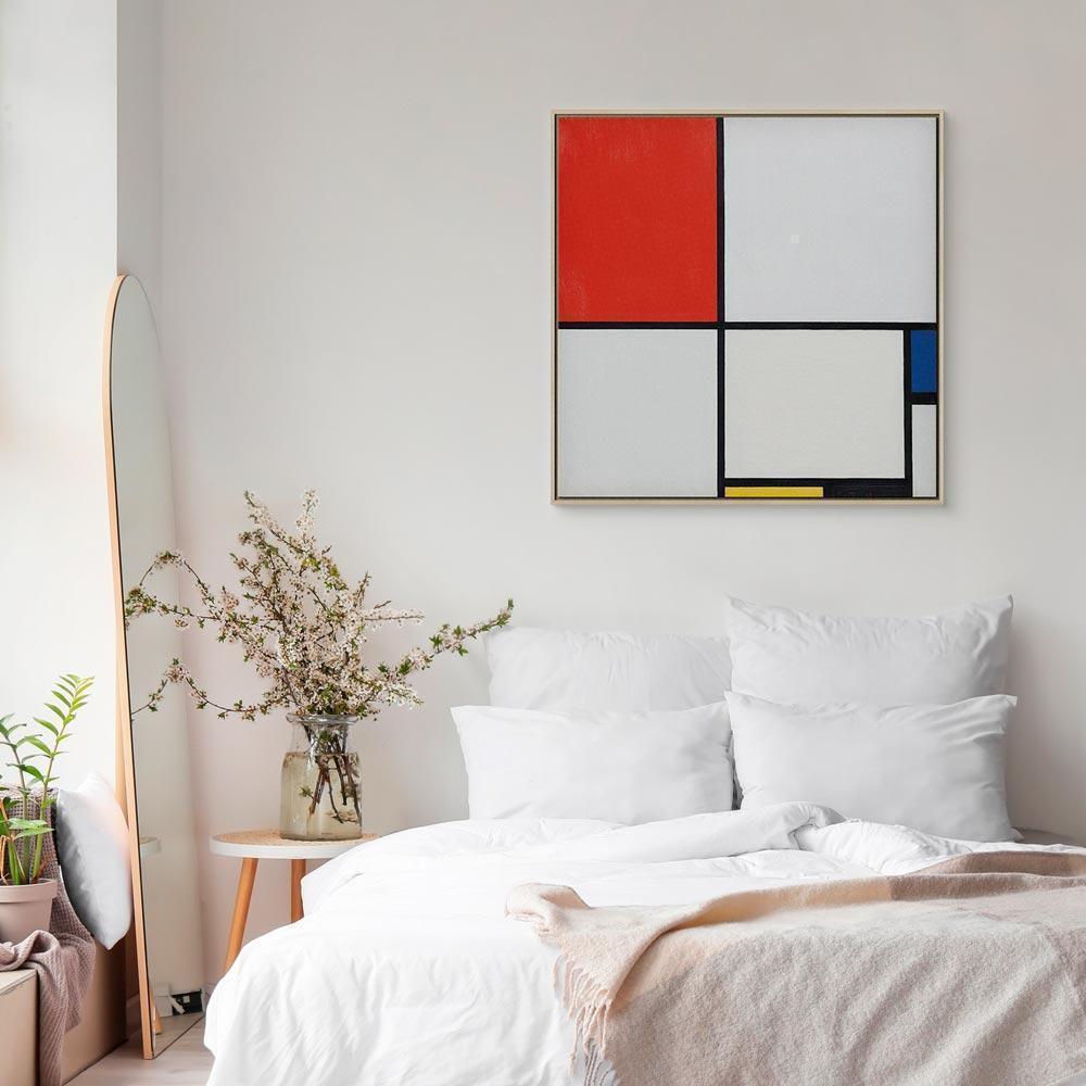Leinwandbild - Piet Mondrian – Composition No III, with red, blue, yellow and black