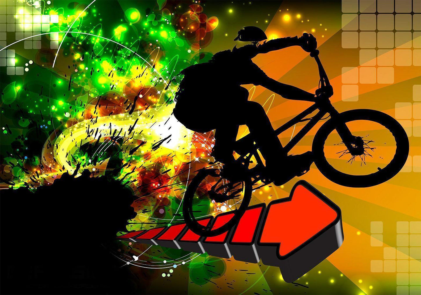 Fototapete BMX Stunt – Action auf zwei Rädern für coole Wände