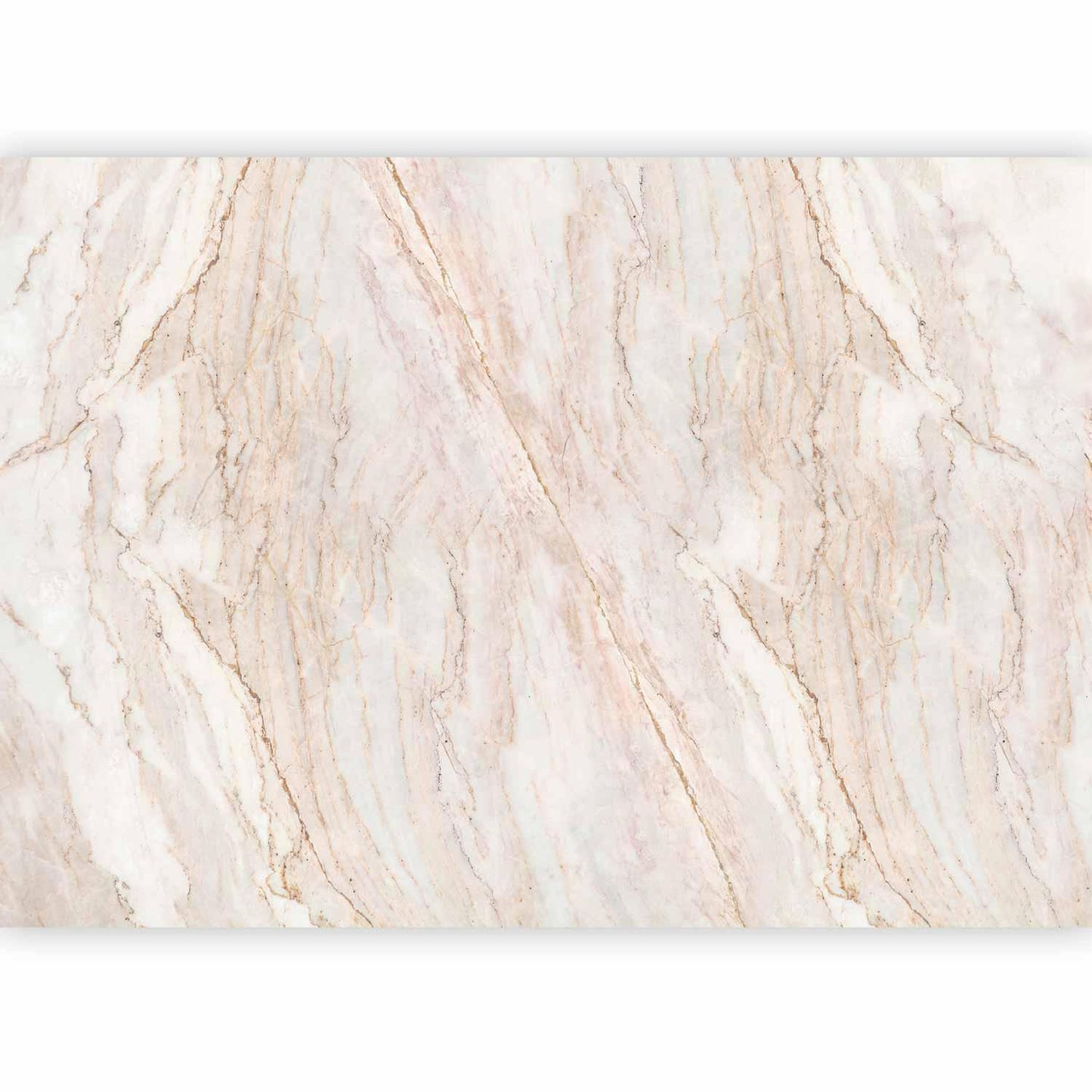 Detailansicht Fototapete Edler Stein - Natürliche Marmorstruktur mit Beige-Weiß-Grau Maserung