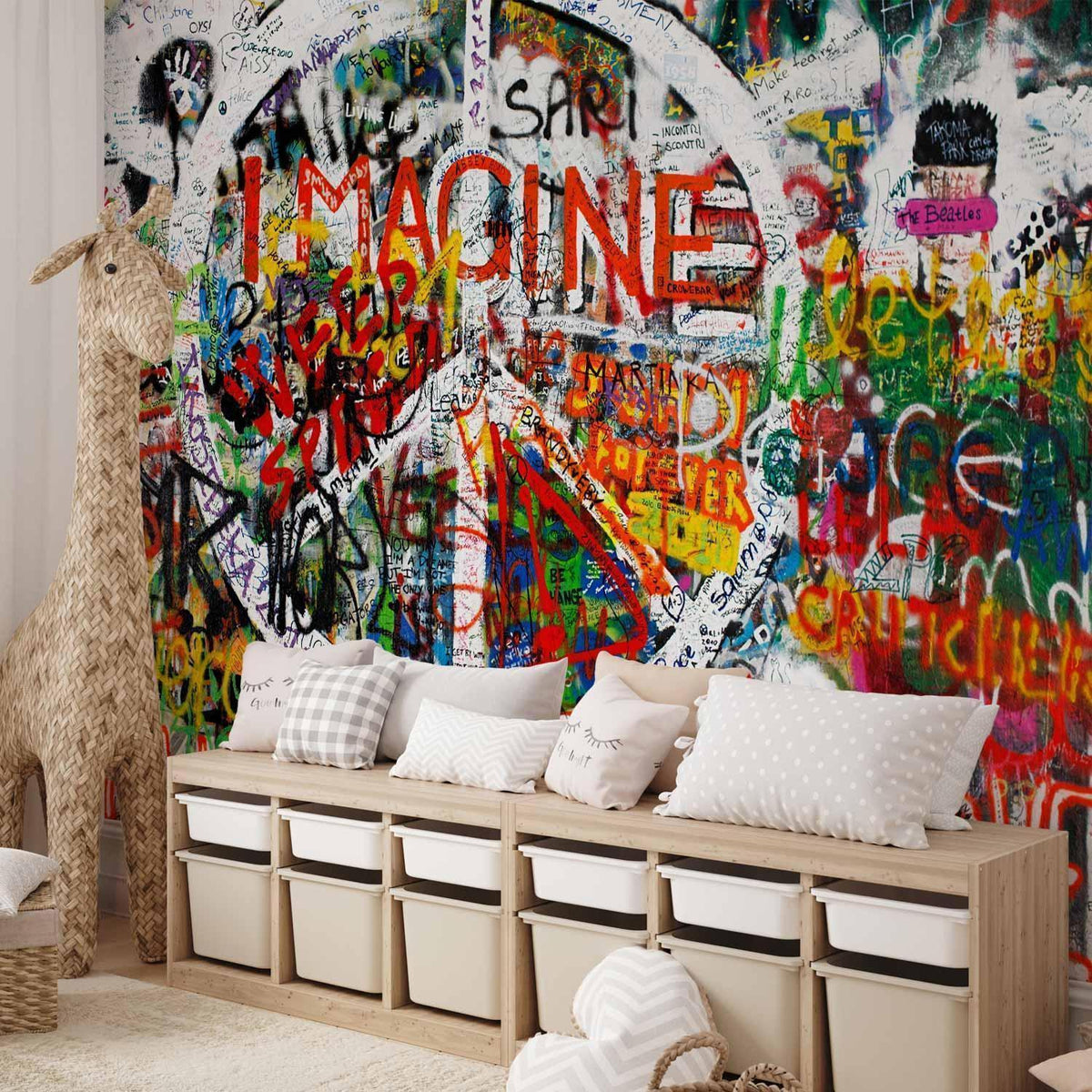 Fototapete - Hippie Graffiti