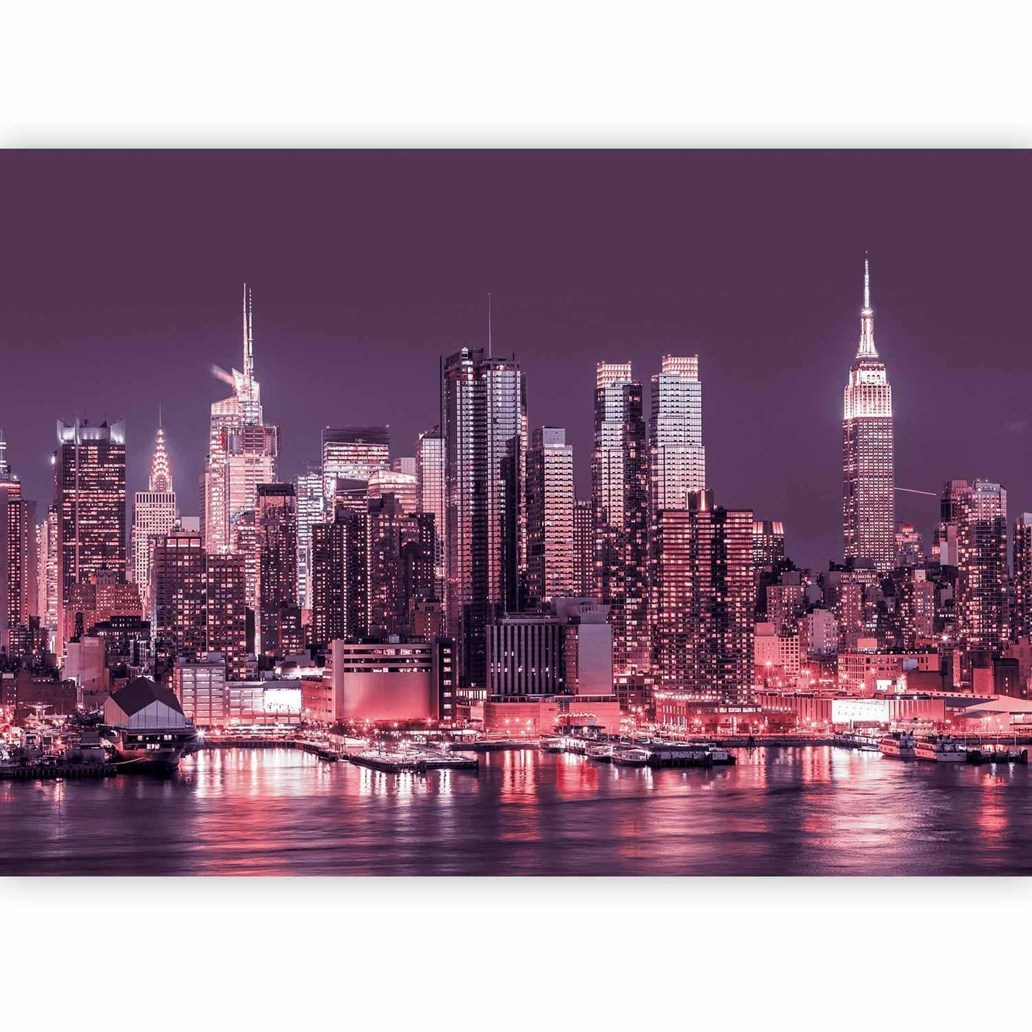 New York City bei Nacht als Wandmotiv