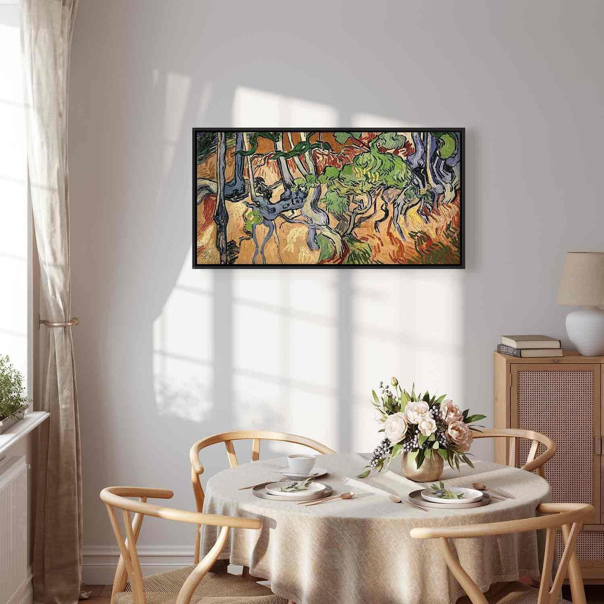 Leinwandbild - Vincent Van Gogh – Tree roots