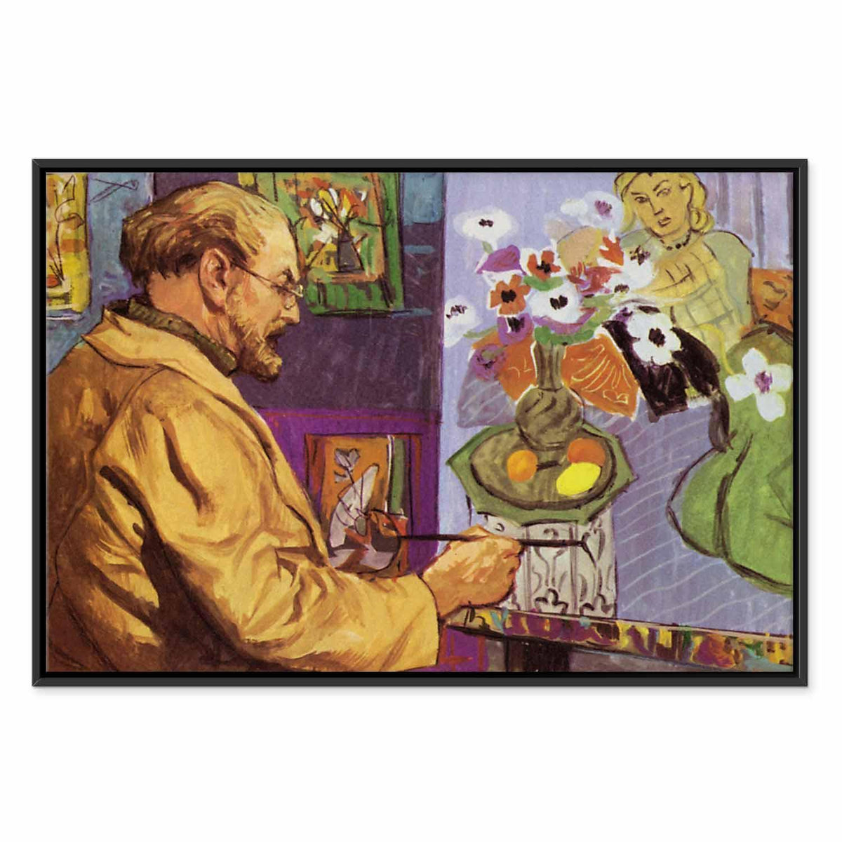 Leinwandbild - Painting by Henri Matisse (colour lithograph)