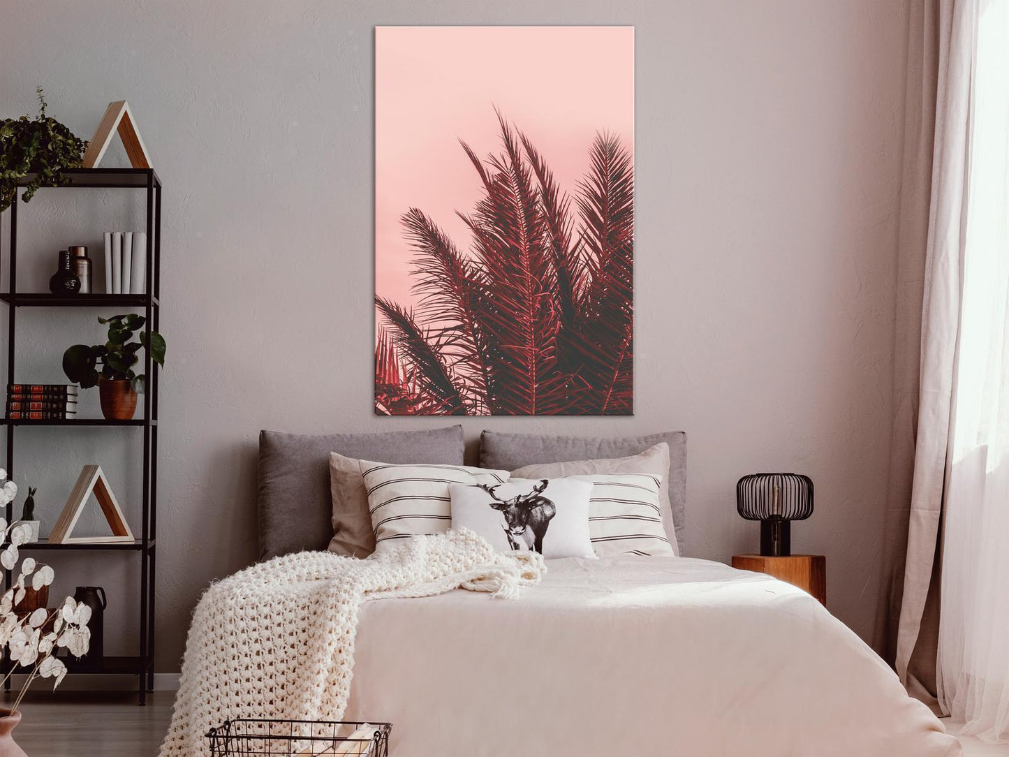 Leinwandbild - Palm Trees at Sunset (1 Part) Vertical Artgeist