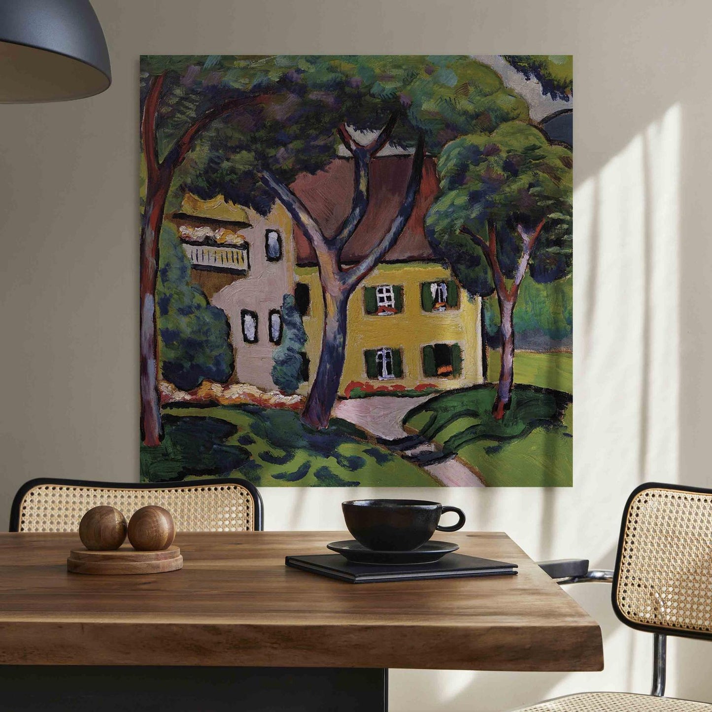 Leinwandbild - Staudacherhaus in Tegernsee (August Macke) Artgeist