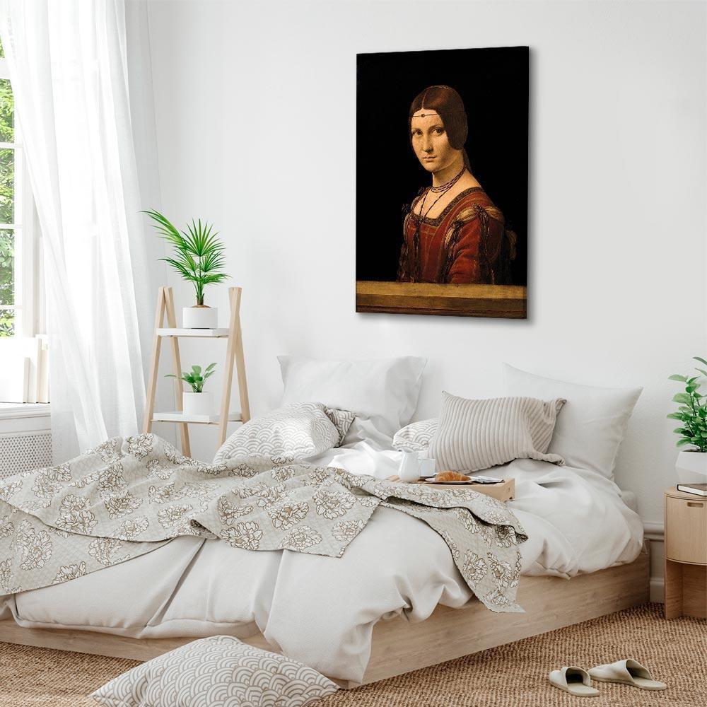Leinwandbild - Leonardo da Vinci – Beautiful Ferronière