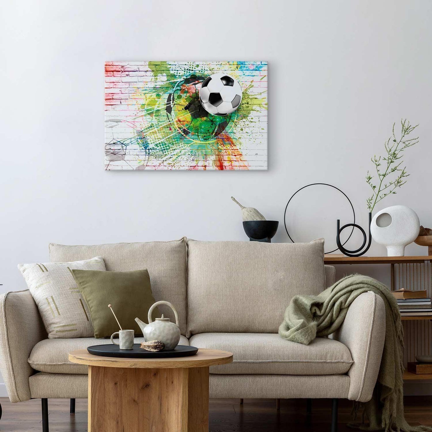 Leinwandbild - Colourful Sport (Football) Artgeist