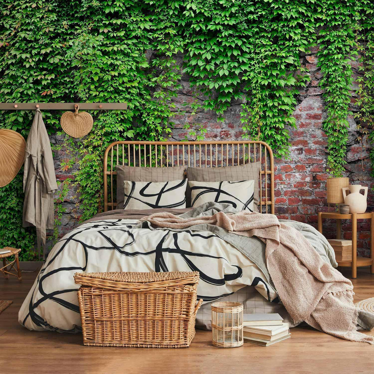 Fototapete - Brick and ivy