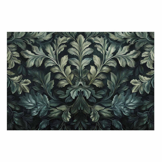 Poster - Victorian Leaves in Dark Greens