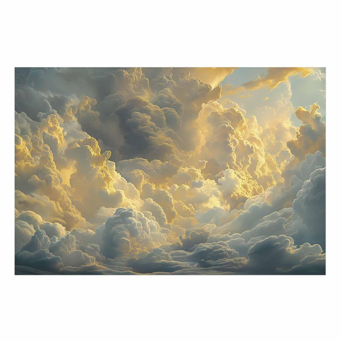 Poster - Last Breath of the Day: Clouds Illuminated by Evening Glow