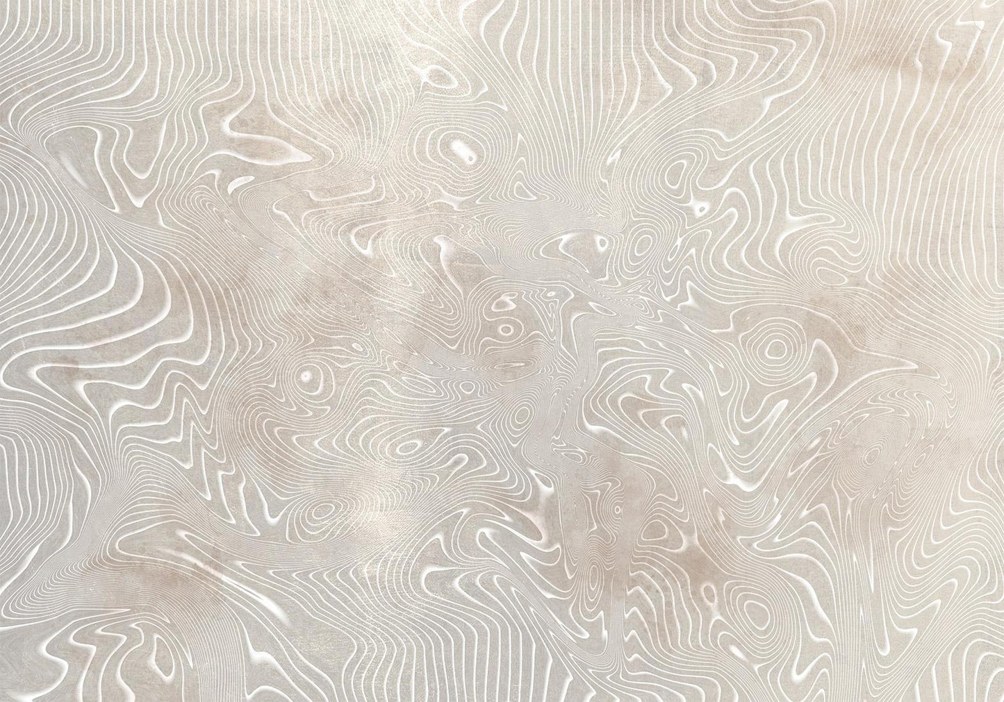 Fototapete - Flowing shapes - abstract beige and white background in patterned compositions Artgeist
