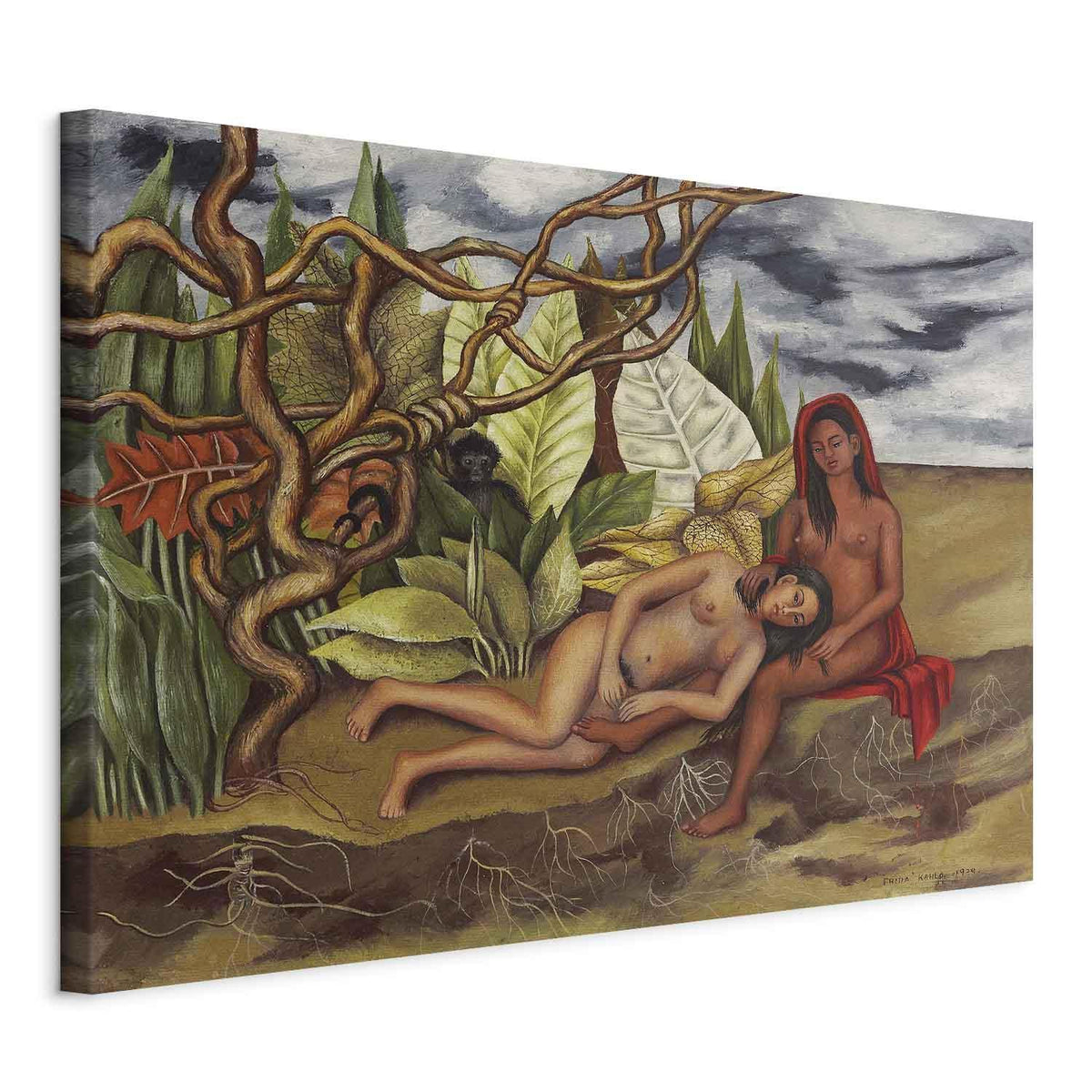 Leinwandbild - Frida Kahlo – Two Nudes in a Forest (The Earth Itself)