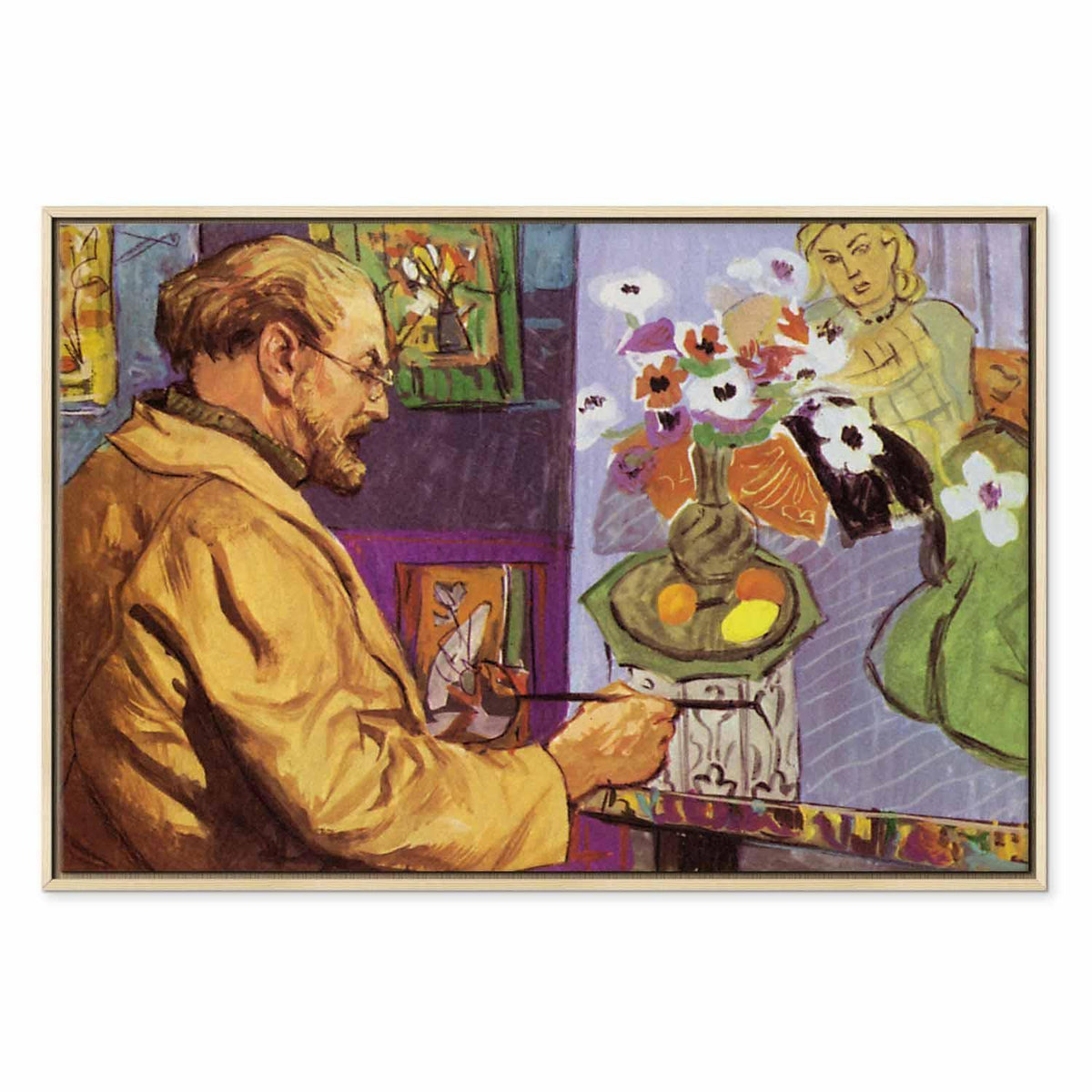 Leinwandbild - Painting by Henri Matisse (colour lithograph)