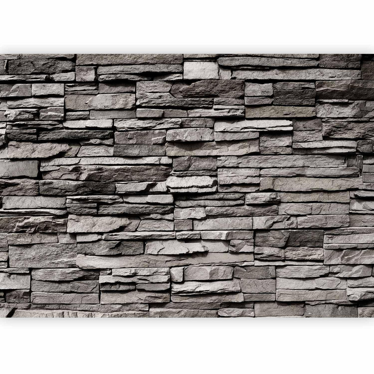 Graue Steinwand Fototapete im Industrial Stil