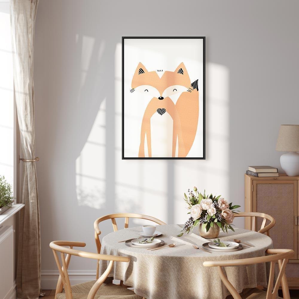 Leinwandbild - Happy Fox (1 Part) Vertical