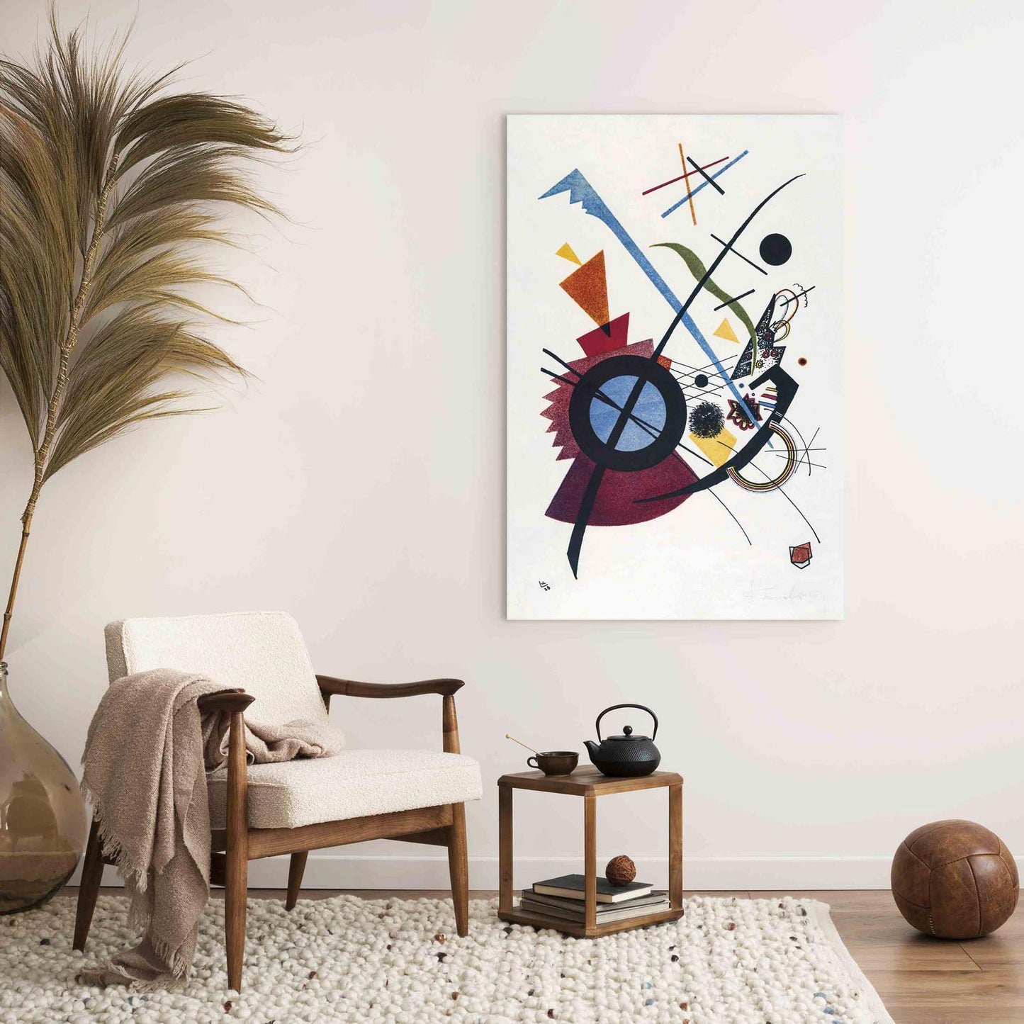 Leinwandbild - Primary Colors - Kandinsky’s Geometric Abstraction (Wassily Kandinsky) Artgeist