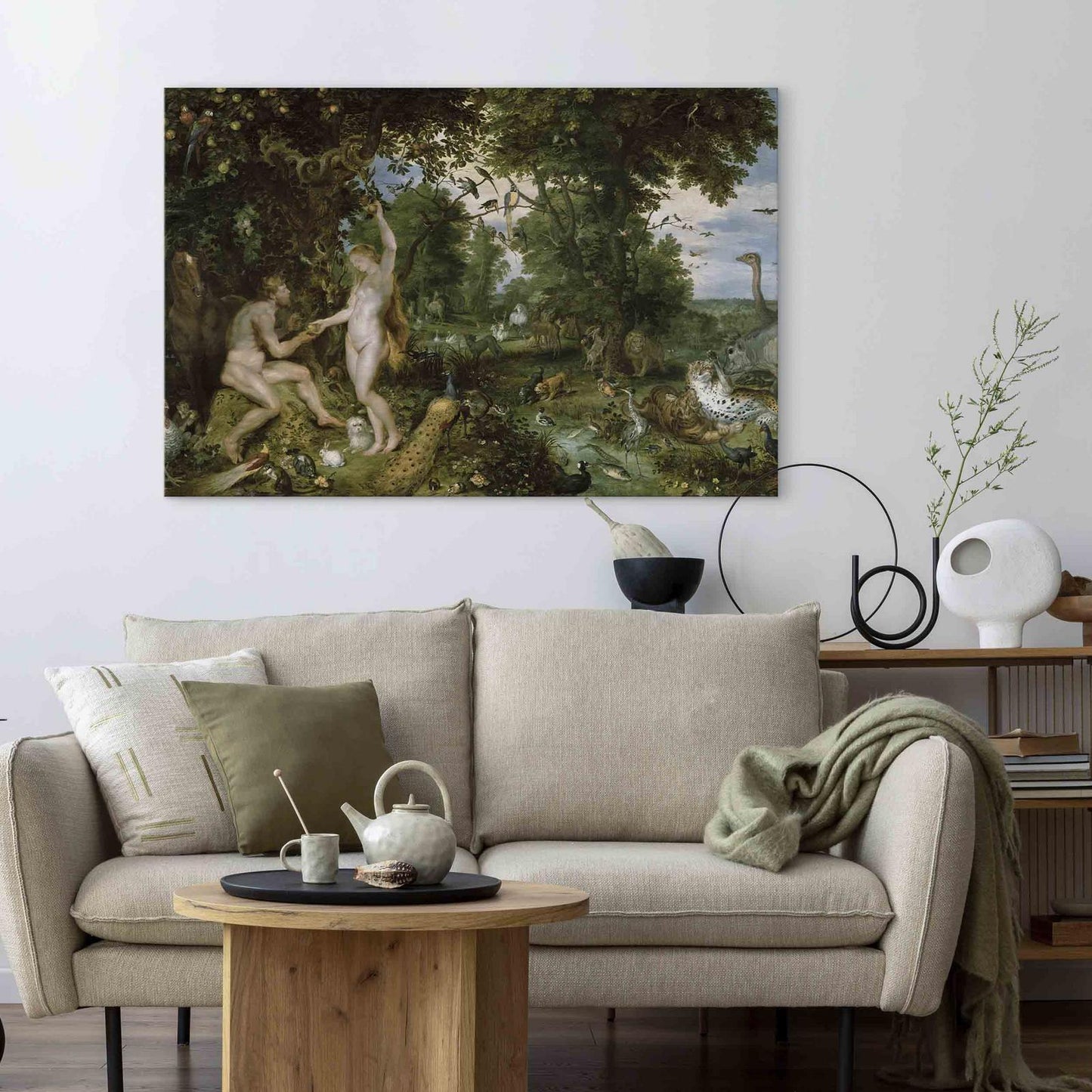 Leinwandbild - The Garden of Eden with the Fall of Man (Peter Paul Rubens) Artgeist
