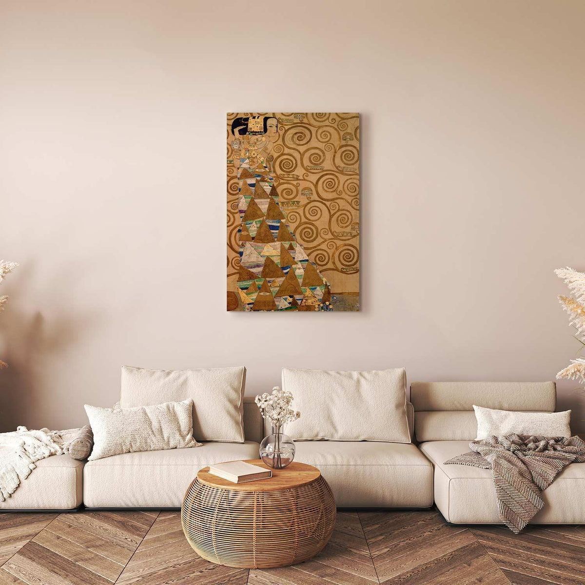 Leinwandbild - Gustav Klimt – Expectation