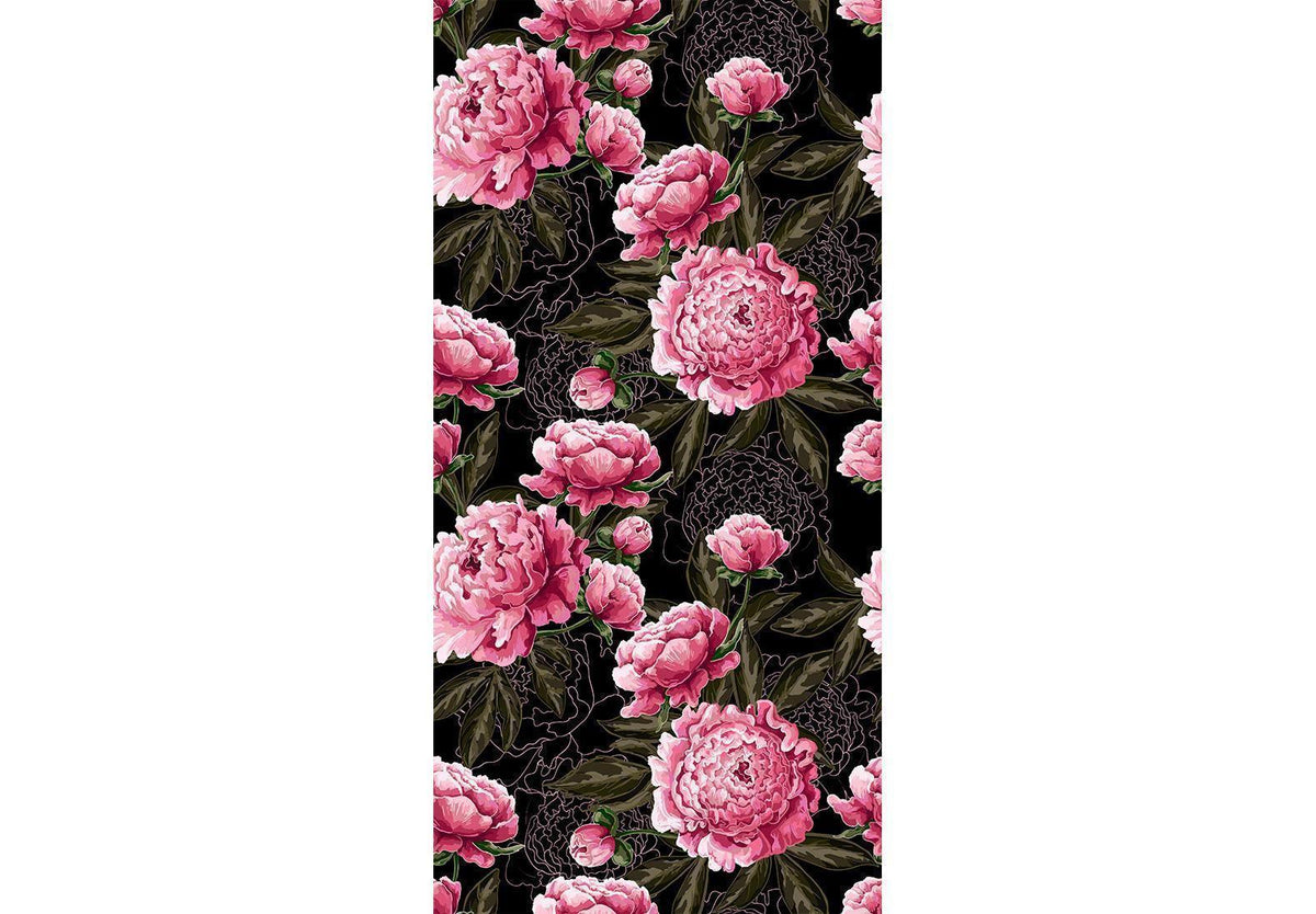 Blumentapete mit üppigen Blumen
