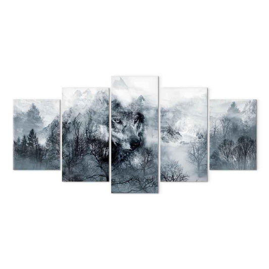 Leinwandbild - Mountain Predator (5 Parts) Wide