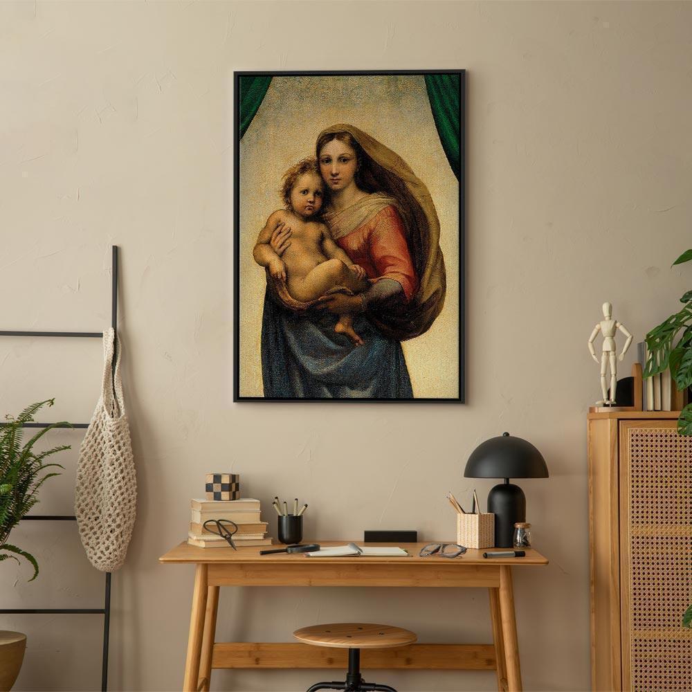 Leinwandbild - Raphael – Sistine Madonna (fragment)