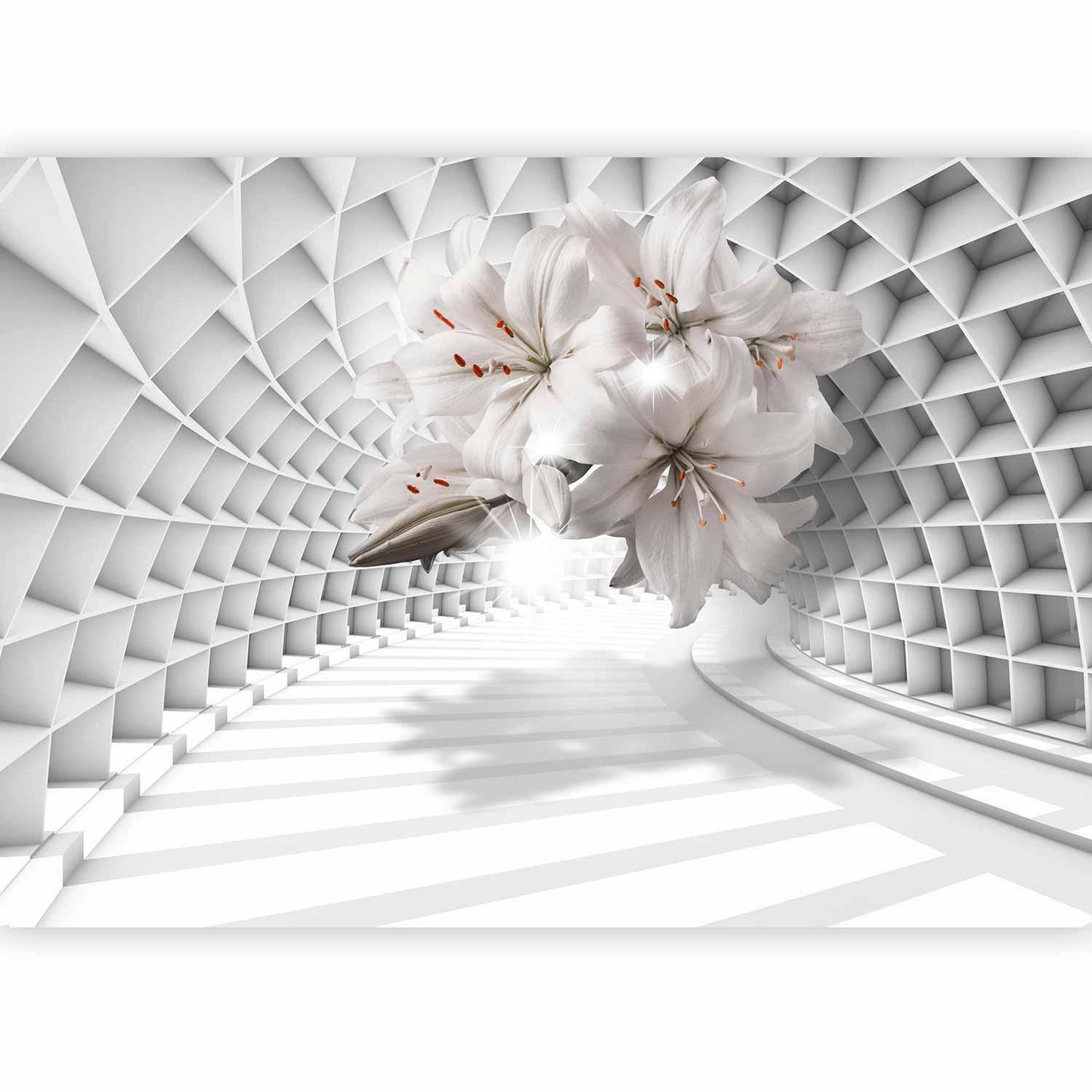 Fototapete - Flowers in the Tunnel Artgeist